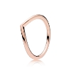 Billede af Pandora ring rosaforgyldt sølv Wishbone str. 58