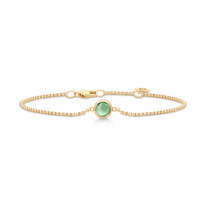 Billede af Julie Sandlau Primini Green Amethyst armbånd forgyldt sølv grøn krystal