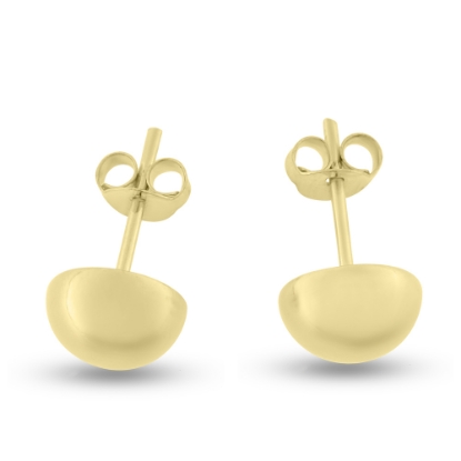 Billede af By Pind ørestikker sølv forgyldt halvkugle 8 mm blank