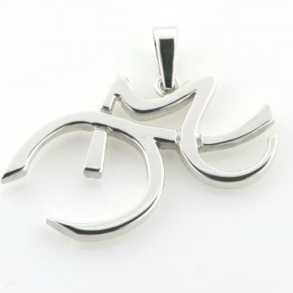 Billede af Vedhæng udsavet monogram MT, hj. 18 mm. 925s