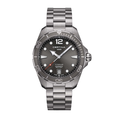 Billede af Certina DS Action Titanium 300 meter, safirglas, quartz, grå, 43mm