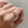 Billede af Ring mursten led 8 kt. facon 3,9 gr. (prisen er excl. guld)