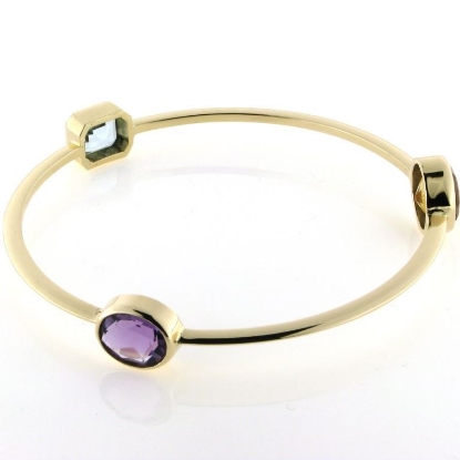 Billede af Armring med 3 stene 14 kt.