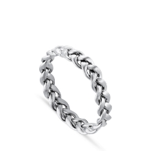 Billede af Jane Kønig Medium Braided ring sølv flet str. 46
