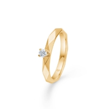 Billede af Mads Z "Romeo & Juliet" ring 14 kt. guld 0,10 ct. w/si brillant (str. 54)
