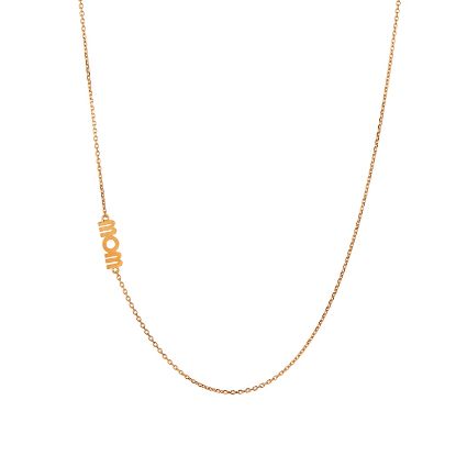 Billede af STINE A halskæde Wow Mom forgyldt sølv (45-52,5 cm)