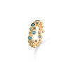 Billede af Mads Z "Luxury Rainbow" ring 14 kt m. blå ædelsten (str. 50-60)