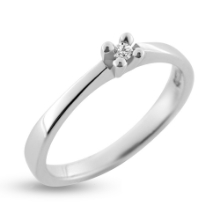 Billede af Ring 4 grab. brill. 0,10 w/vs. 14 kt. hvg. Billede af Ring 4 grab. brill. 0,10 w/vs. 14 kt. hvg.