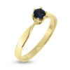 Billede af Ring solitaire ægte safir, 4,0 mm. 14 kt.