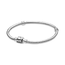 Billede af Pandora Moments armbånd sølv slangekæde tønde-lås 19 cm