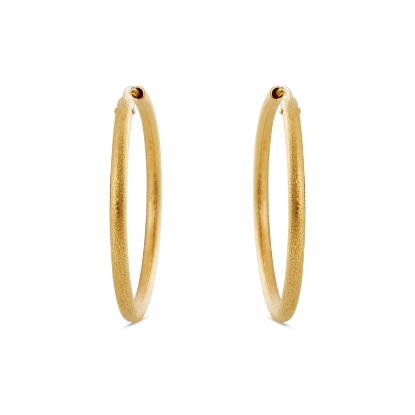 Billede af Susanne Friis Bjørner Creol sølv forgyldt mat rør hængslet lukning 30 mm