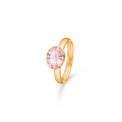 Billede af Mads Z "Darling" ring 14 kt. guld m. pink morganit (str. 52)