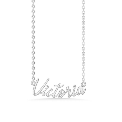 Billede af Studio Z "Name Tag - VICTORIA" halskæde sølv (40-45 cm)