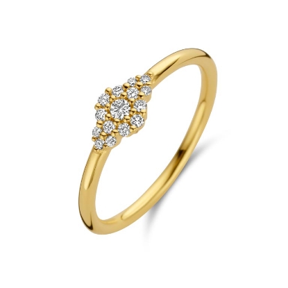 Billede af Spirit Icons Ascot ring small 14kt. guld med 0,15 ct w/vs diamanter (str. 48-60)