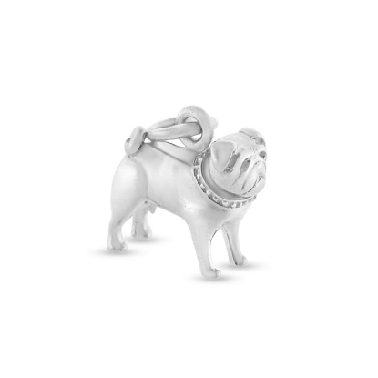 Billede af Vedhæng hund mops i sølv