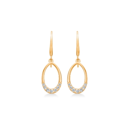 Billede af Mads Z "Destiny" øreringe 8 kt. guld m. zirkoniasten