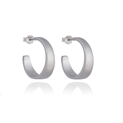 Billede af WiOGA Chickie øreringe sølv mat