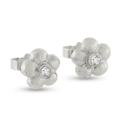 Billede af Ørestik hyldeblomst, 8,4 mm. 2* 0,03 w/vs 14 kt. hvg.