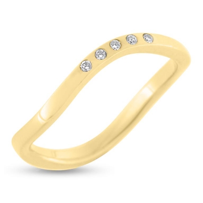 Billede af Collector inderring i 8 kt. m. 5*0,01ct w/vs brillanter