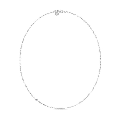 Billede af Julie Sandlau halskæde sølv rhod cz 40-80 cm. Priser fra