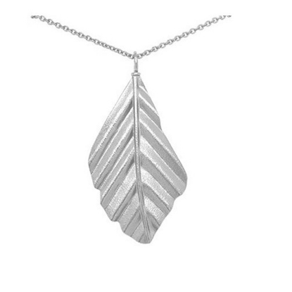 Billede af *Heiring Faggio vedhæng stor sølv rhodineret eksl. kæde