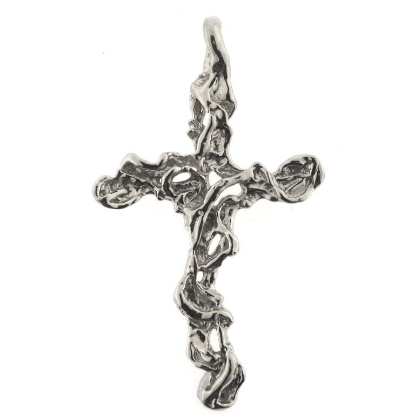 Billede af Vedhæng Kors med fast øsken 925 s