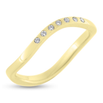 Billede af Collector inderring i 8 kt. m. 7*0,01ct w/vs brillanter