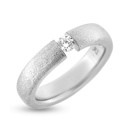 Billede af Ring flying diamond, 0,15 w/vs. 14 kt. hvg.