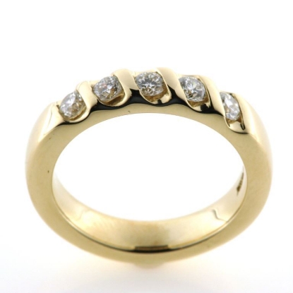 Billede af Ring med 5 brill. a 0,15 w/vs. 14 kt.