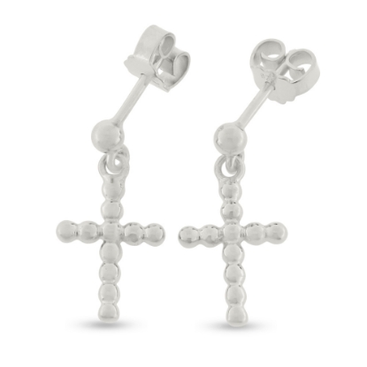 Billede af Ørehængere kors 10*14 m/m. 925s.