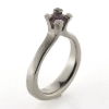 Billede af Ring ægte fac. rubin 5,0 mm. 14 kt. hvg.