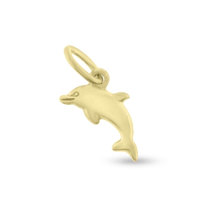 Billede af Vedhæng delfin (lg. 13 -14 mm.)m. ovalt øsken 8 kt