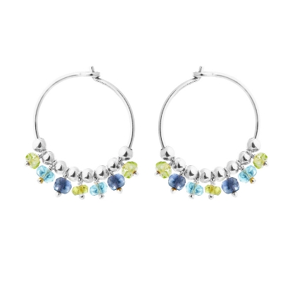 Billede af Susanne Friis Bjørner Creol sølv med mix af ædelsten