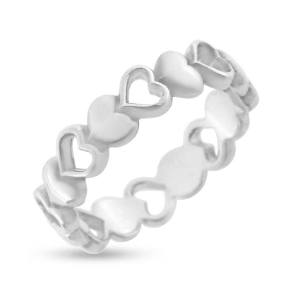 Billede af By Pind hjertering i sølv 