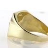 Billede af Herrering med 2 pålod. bogstaver el. monogram, massiv lukket bund, plade 17,5*15,5 mm. 8 kt.