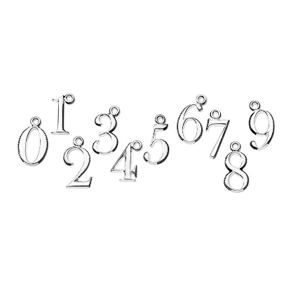 Billede af Line & Jo Miss P0-P9 Medium antique oval number collection sølv