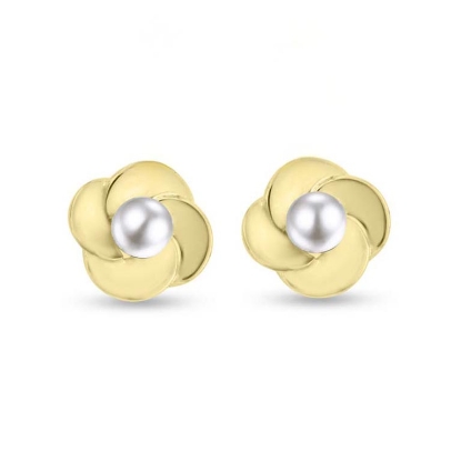 Billede af Ørestik perle, sv. 2* 4-4½ mm. 8 kt.