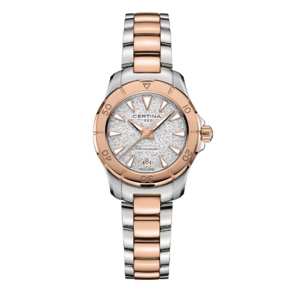 Billede af Certina DS Action dameur stål lænke rosadoublé 29mm 20bar