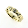 Billede af Ring med felter, 7 brill.  5* 0,015+2* 0,03 w/vs 14 kt