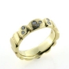 Billede af Ring med felter, 7 brill.  5* 0,015+2* 0,03 w/vs 14 kt