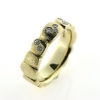 Billede af Ring med felter, 7 brill.  5* 0,015+2* 0,03 w/vs 14 kt