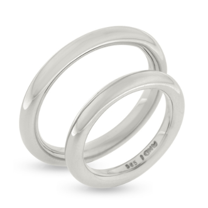 Billede af Vielses & Forlovelses ringe, rund profil ca. 3,2 mm 14 kt hvg