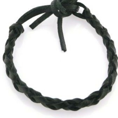 Billede af *Men By Pind sort armbånd flettet læder