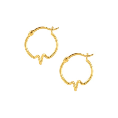 Billede af Hultquist Heartbeat Hoops sølv forgyldt