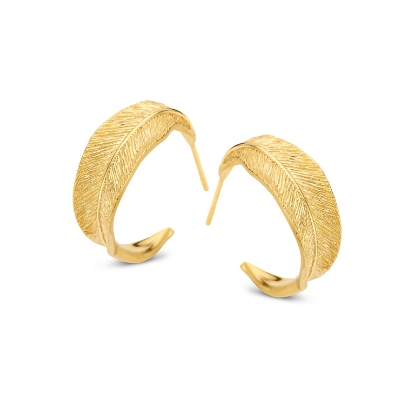 Billede af *Spirit Icons Fall Hoop øreringe forgyldt sølv