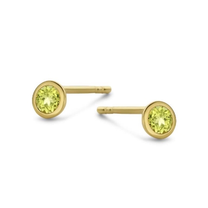 Billede af Spirit Icons Sky øreringe 14 kt. guld m. peridot