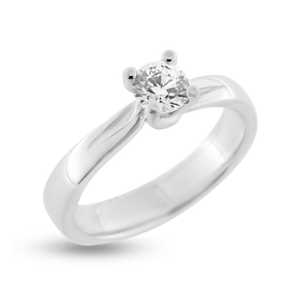 Billede af Ring solitaire sten 5 mm. 925s 
