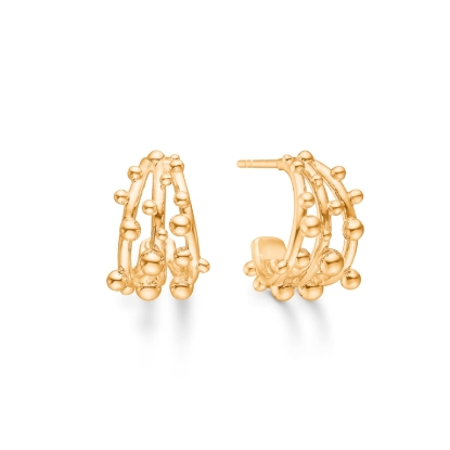 Billede af Mads Z "Bubbles" øreringe 14 kt. (16mm)