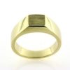 Billede af Herrering massiv, plade 7,5*7,5 mm. 14 kt.