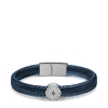Billede af Bering Arctic Symphony blå læderarmbånd poleret stål (200 mm)
